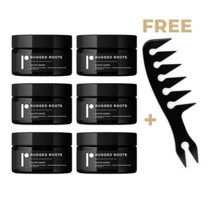 Rugged Roots Matte Paste Container bundle and free comb