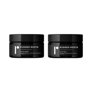 Rugged Roots Matte Paste and Clay Wax Combo Pack